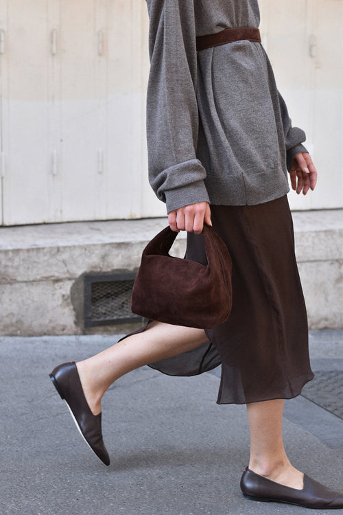 Nikè Clip Bag mini - Brown Suede