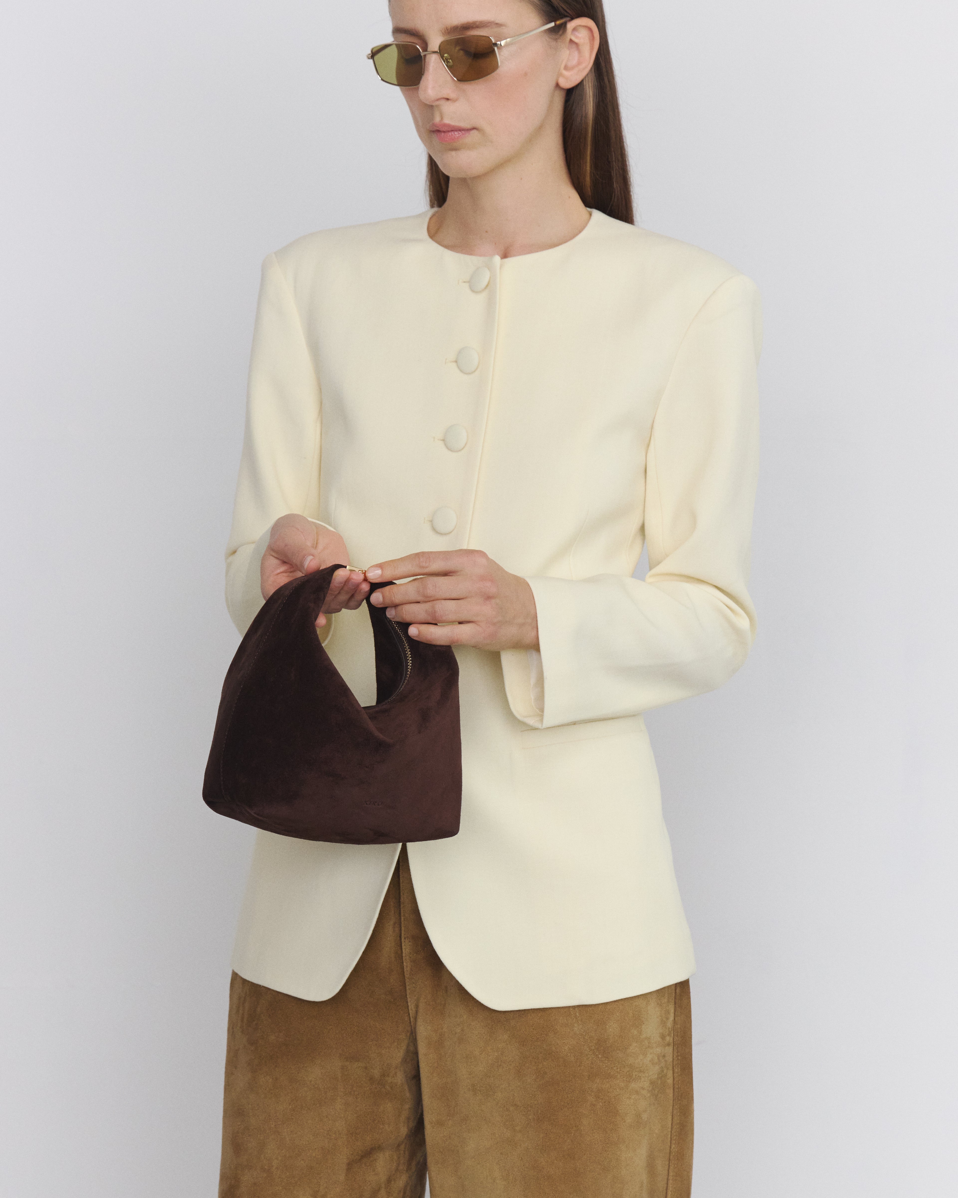 Nikè Clip Bag mini - Brown Suede