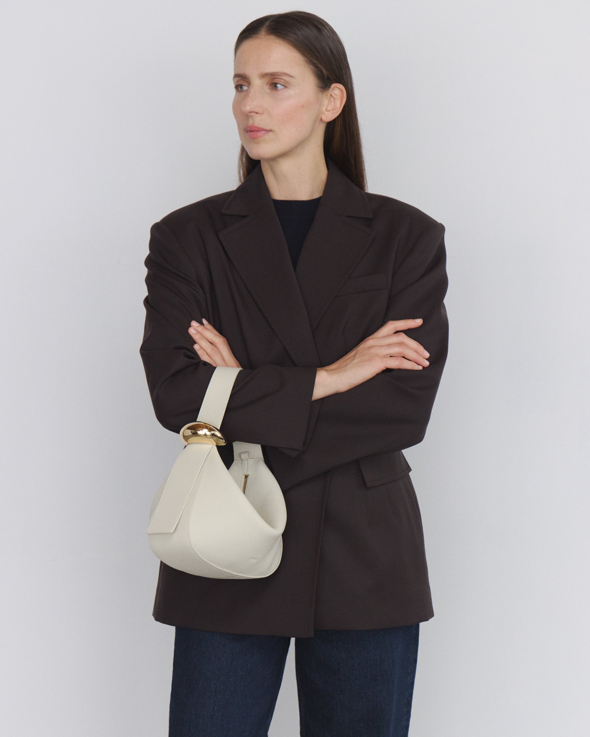 Zaha Buckle Bag mini - Ivory