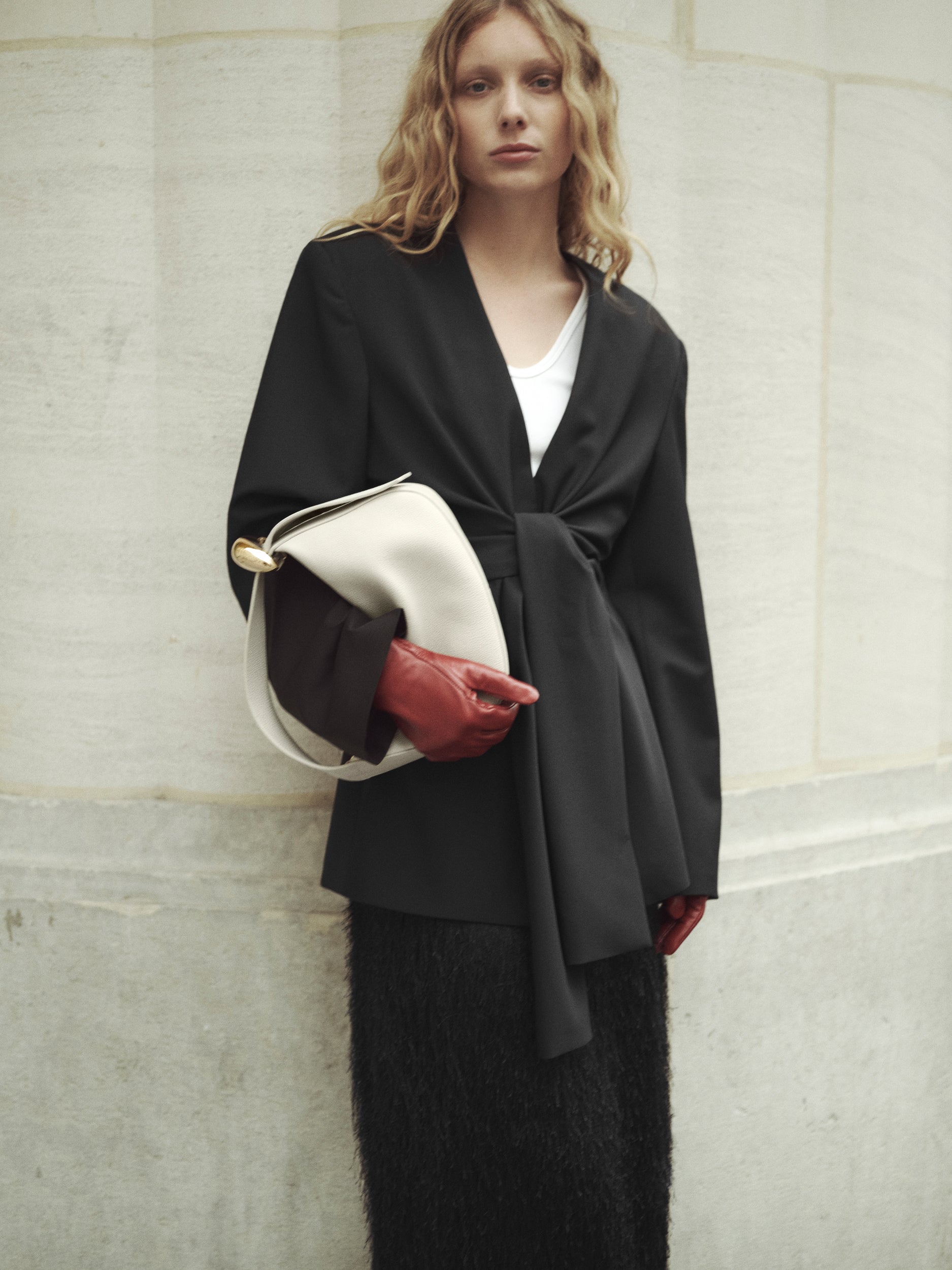 Zaha Buckle Bag mini - Ivory