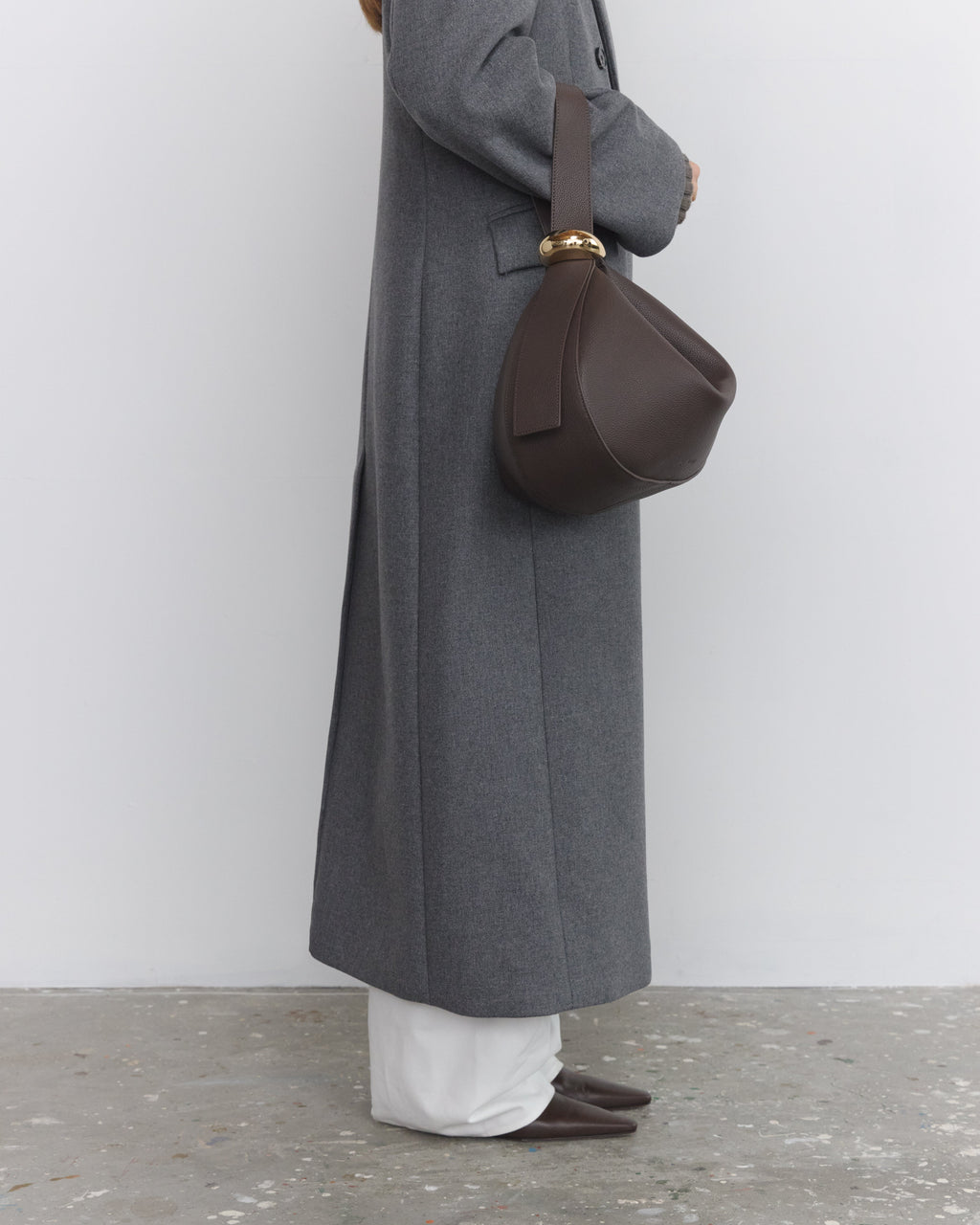 Zaha Buckle Bag - Brown