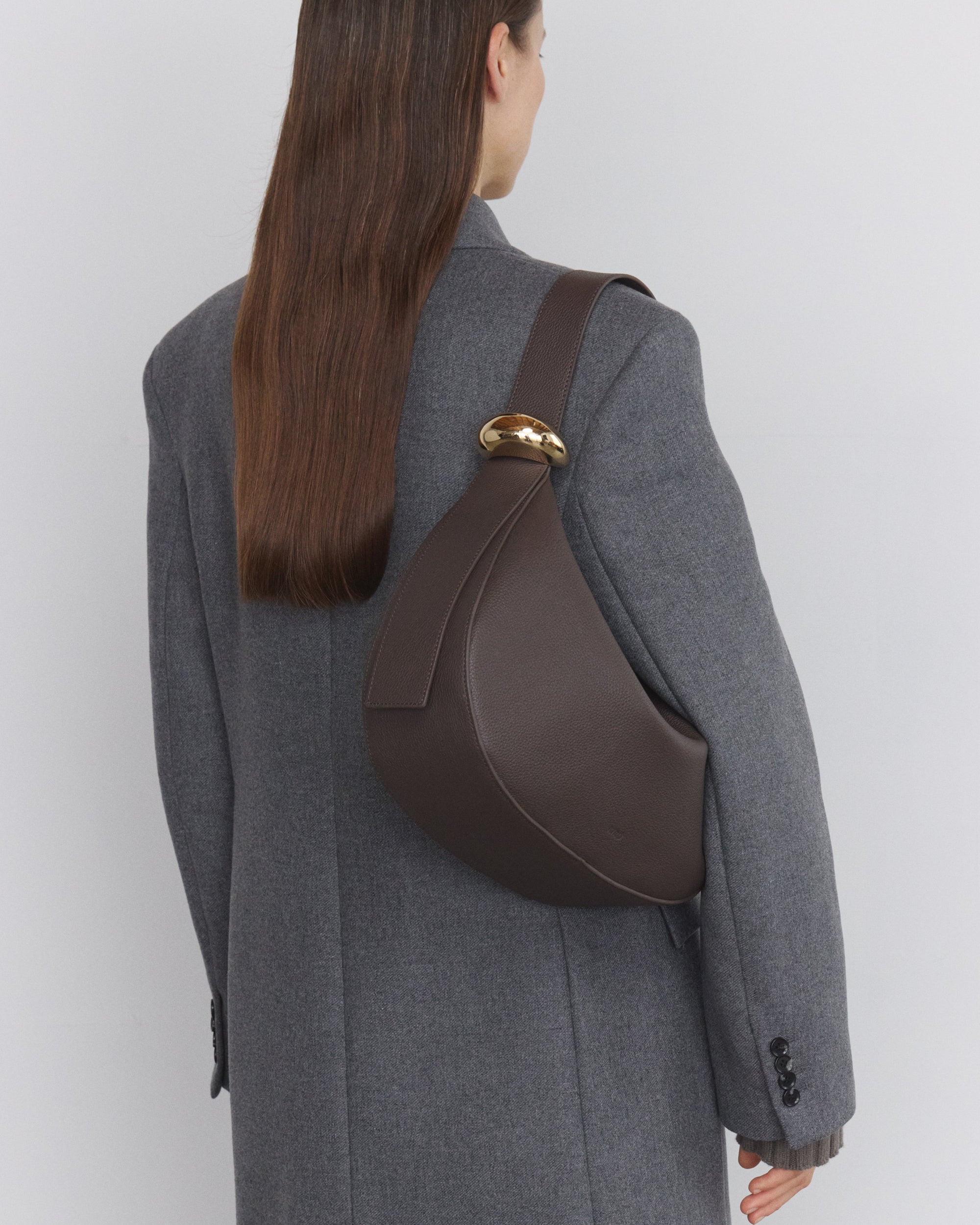Zaha Buckle Bag - Brown