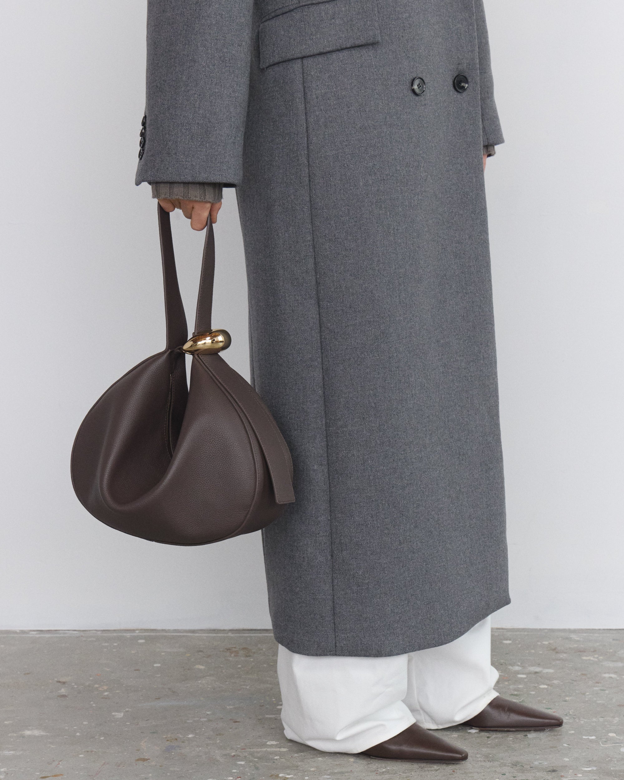 Zaha Buckle Bag - Brown