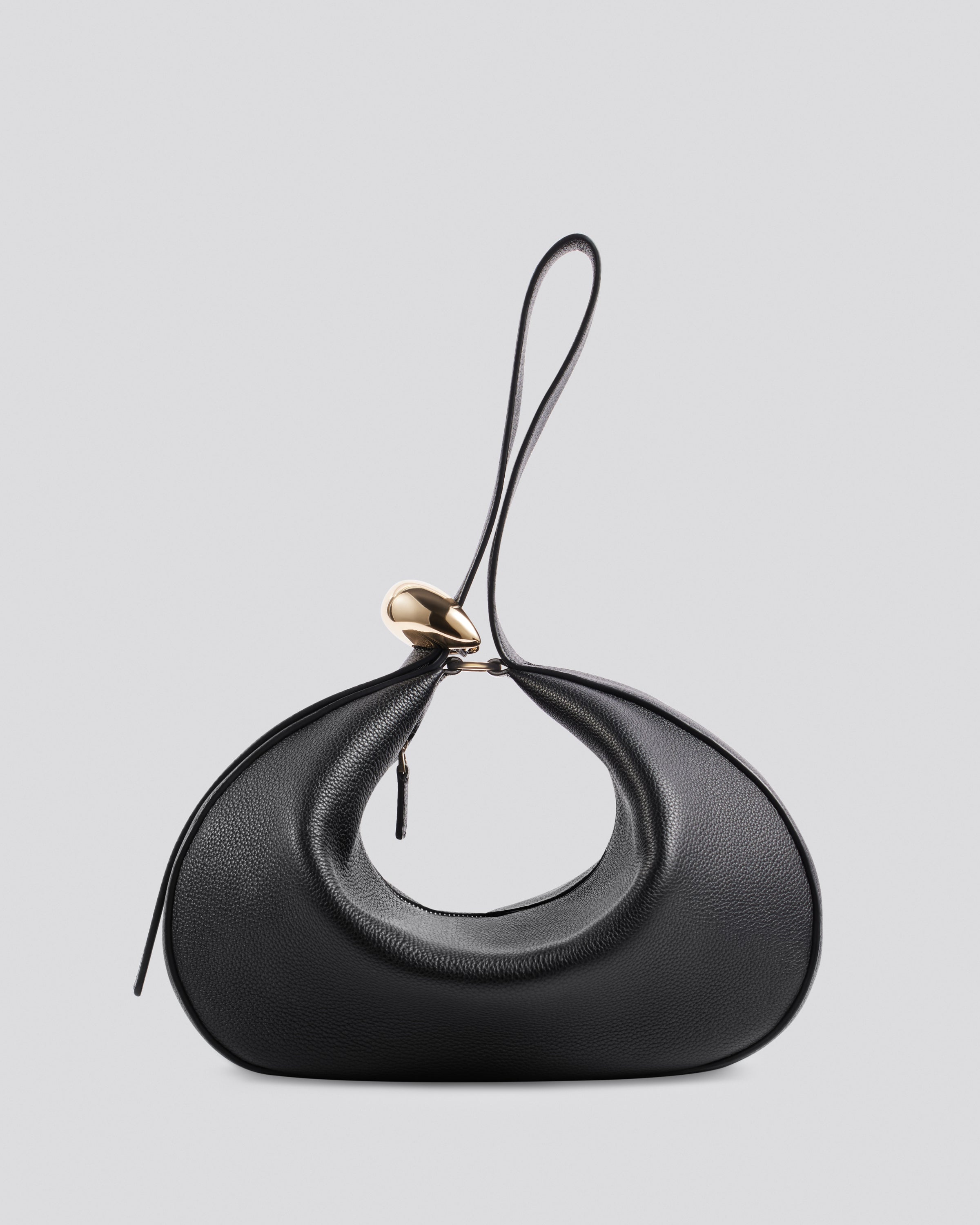 Zaha Buckle Bag Black – Premium Leather Handbag | KIRÙ